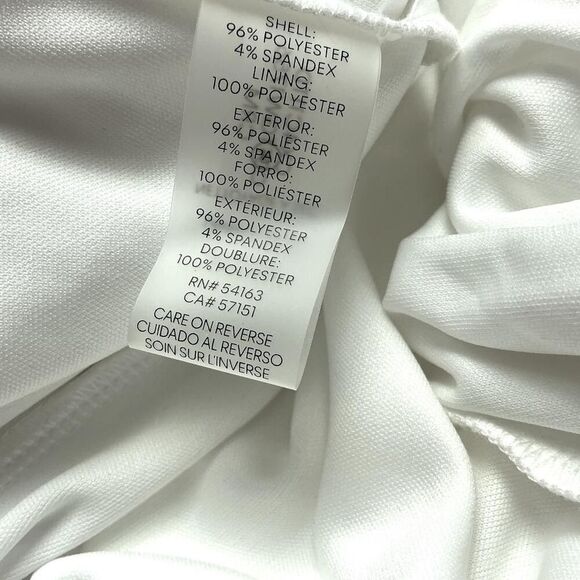 Calvin Klein Sheath Dress Womens 14W White Knit Tulip Sleeve Plus Size NEW - Picture 9 of 10